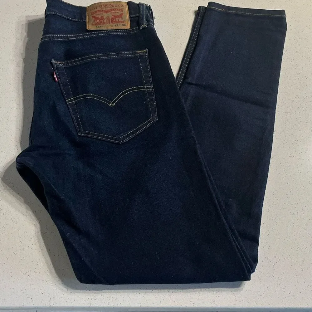 Levi’s 512 Slim Tapered Blue Jeans Tagged 32/34